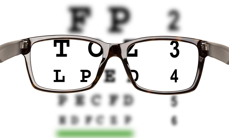 presbyopia, vyšetrenie zrakovej ostrosti